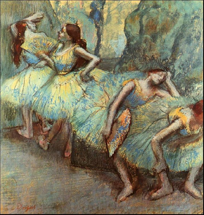 Edgar Degas Ballet Dancers in the Wings Norge oil painting art